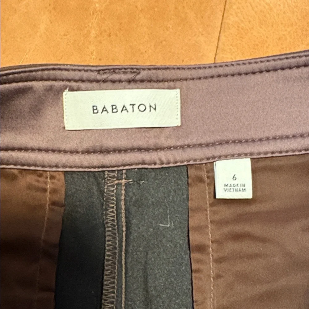 Aritzia Babaton Chocolate Brown Leather Pants - Picture 2 of 2